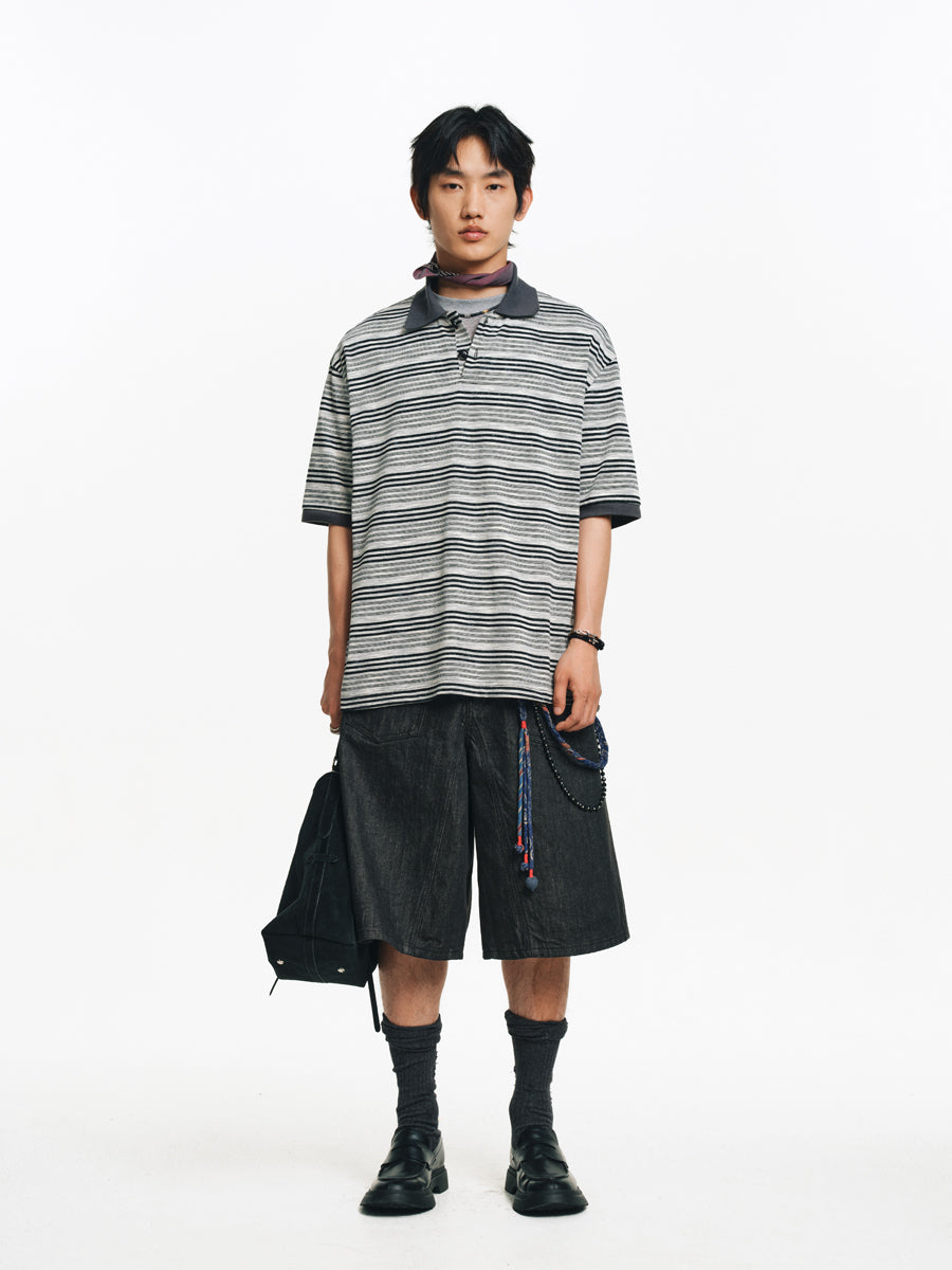 Drop Shoulder Polo Shirt