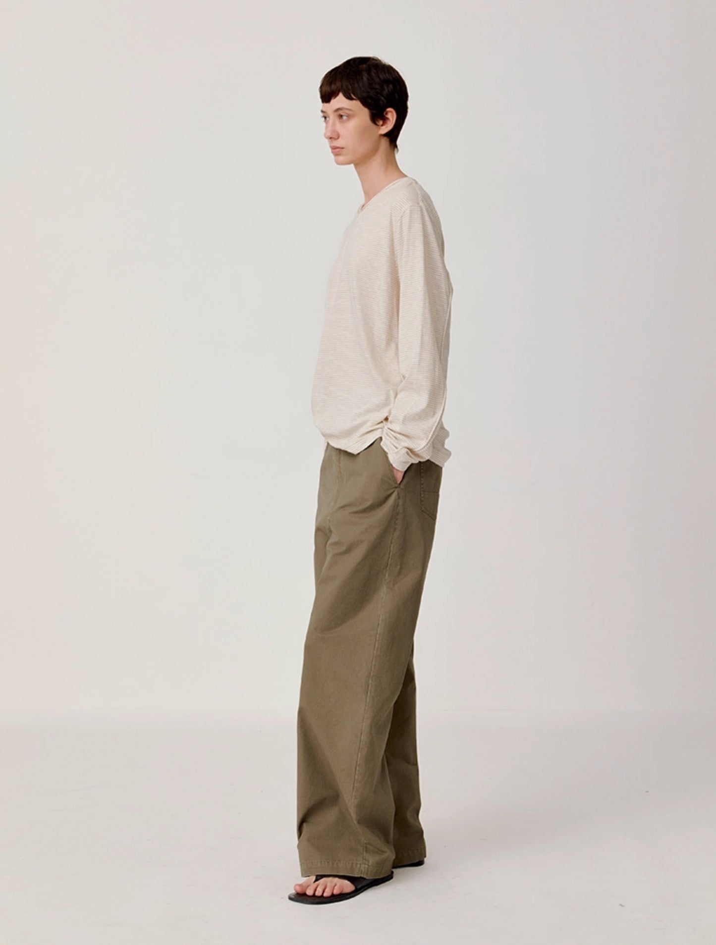 Wash Straight Casual Pants