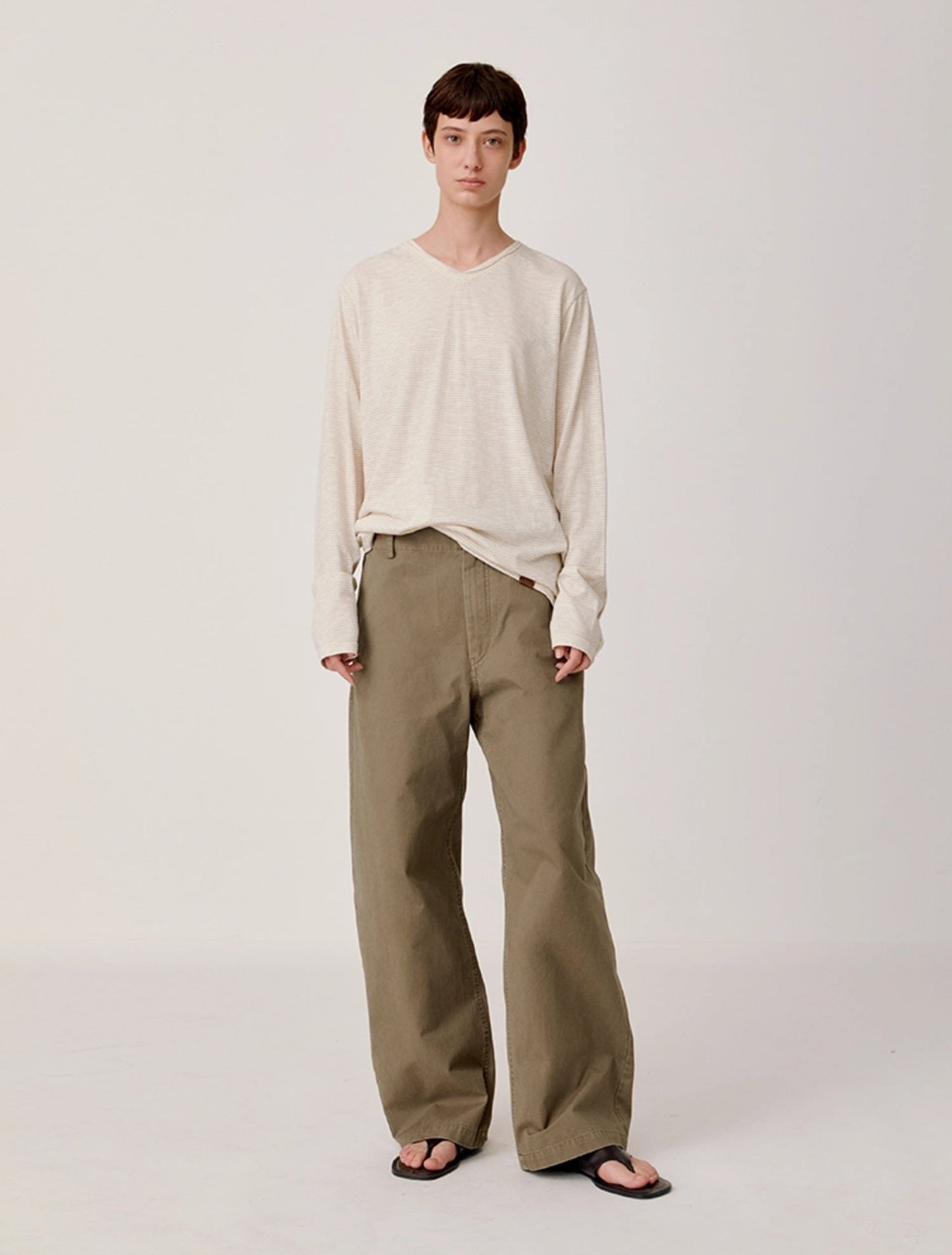 Wash Straight Casual Pants