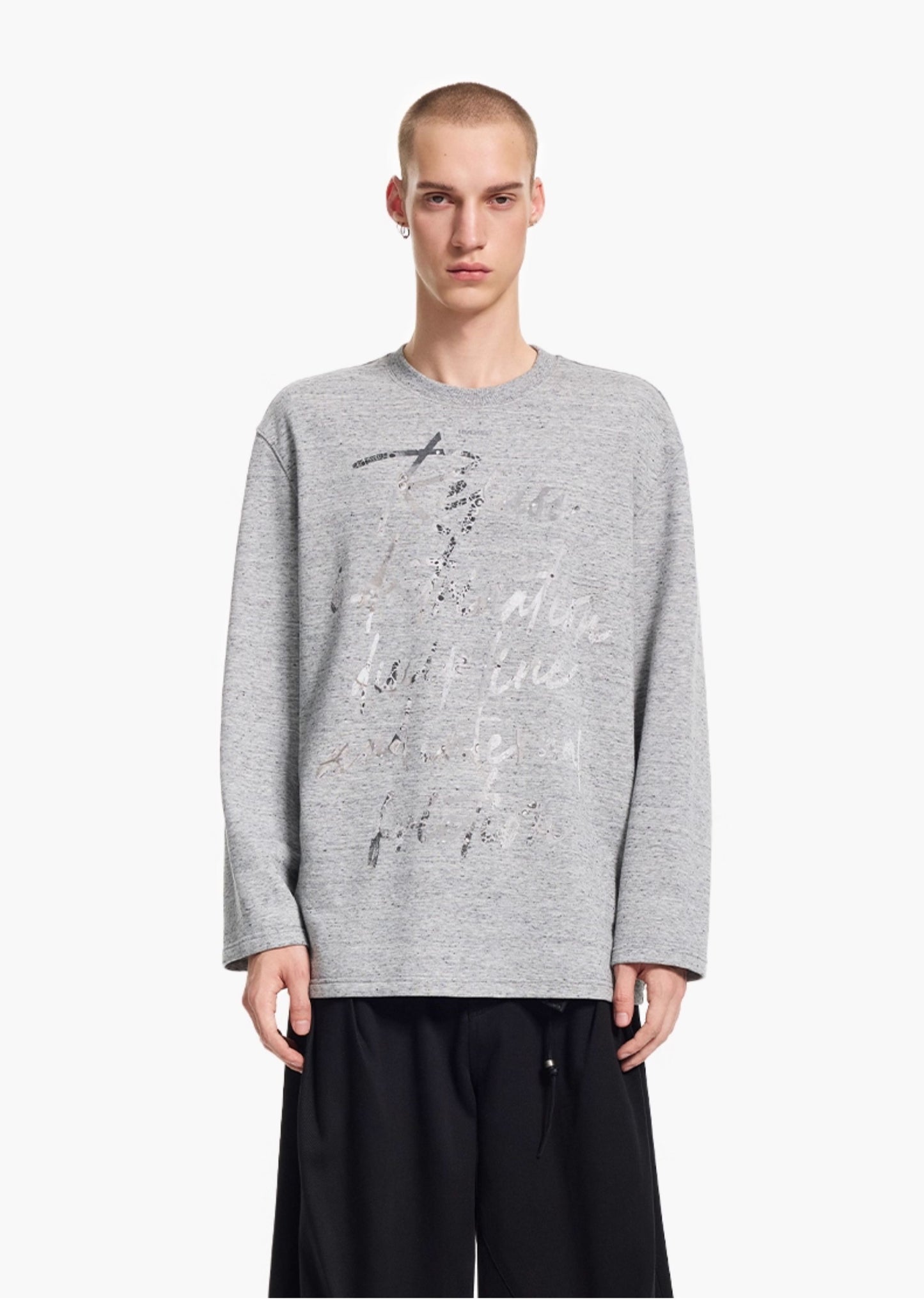 Drop-Shoulder Loose-Fit Versatile T-Shirt