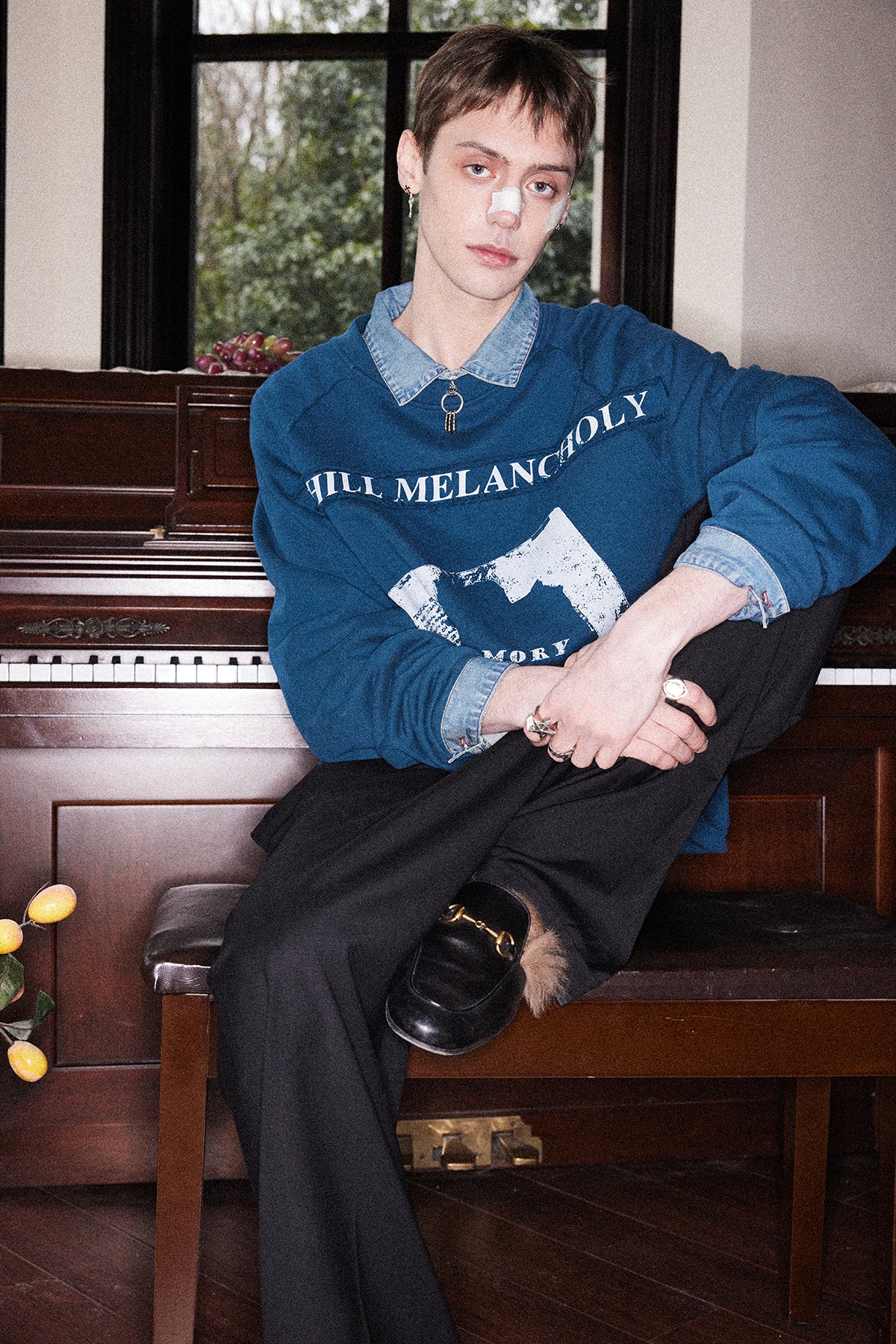 Washed Round Neck Sweatshirt