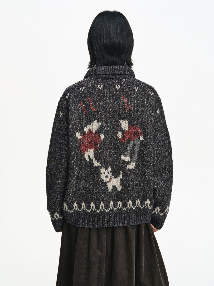 Jacquard Blend Cardigan