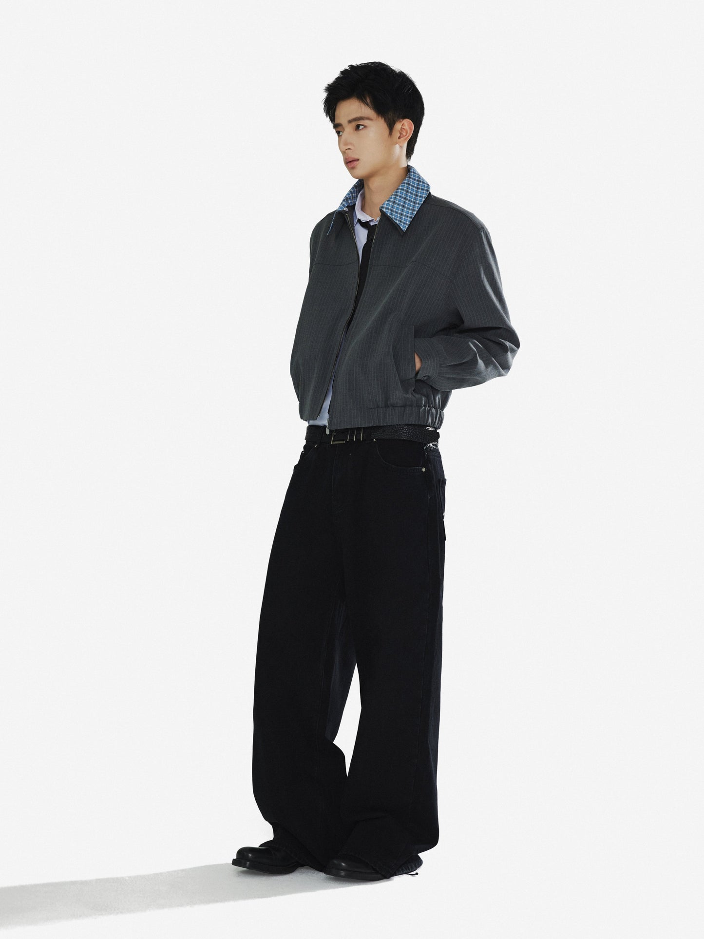 Faux Two-Piece Detachable Double-Breasted Jacket