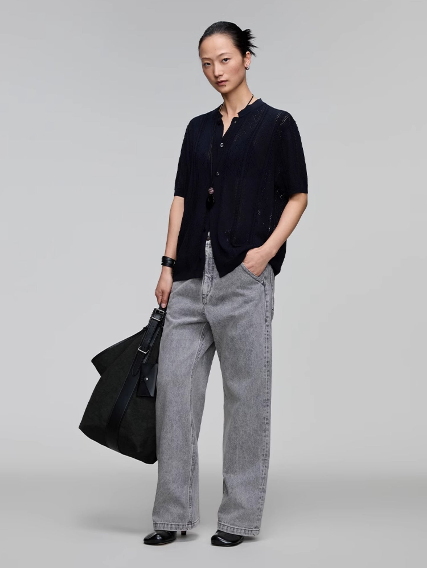 Straight Loose Denim Pants