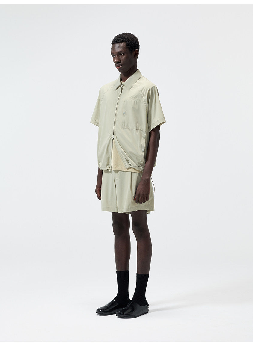 Nylon-Laminated Multi-Pocket Shirt