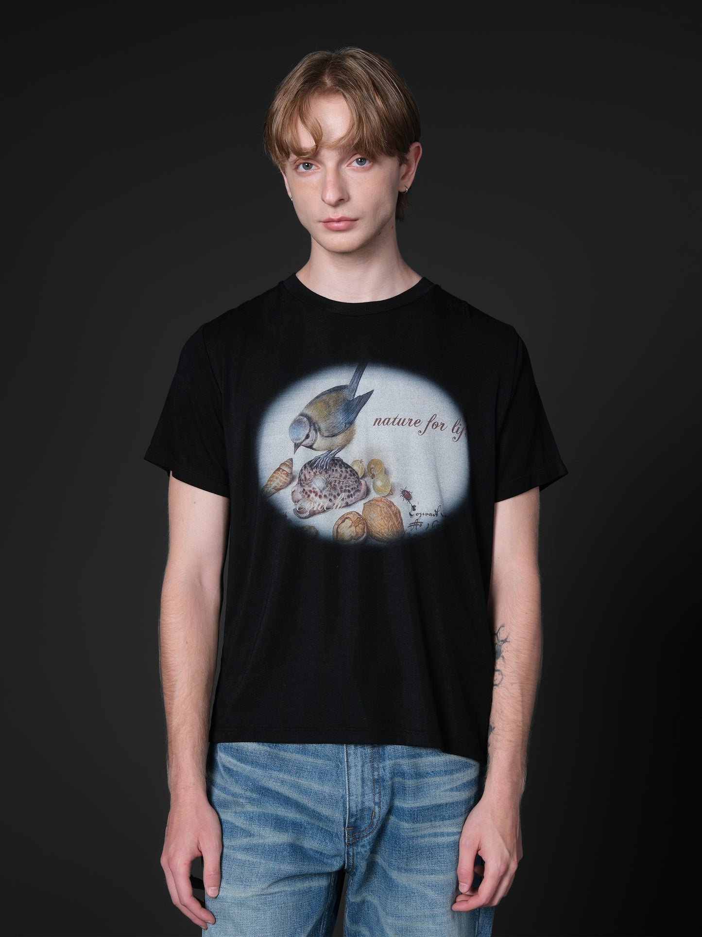 Colorful Bird Print T-shirt