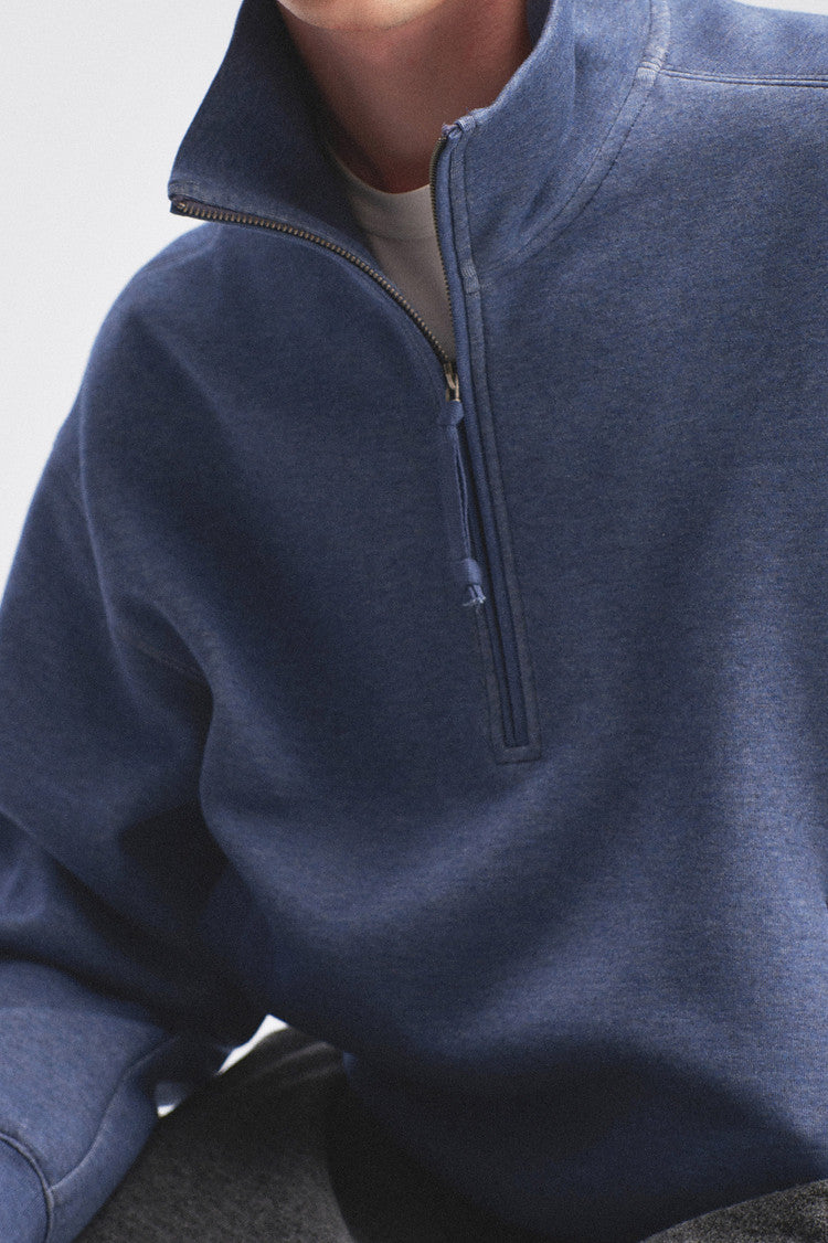 Stand-Up Collar Half-Zip Hoodie