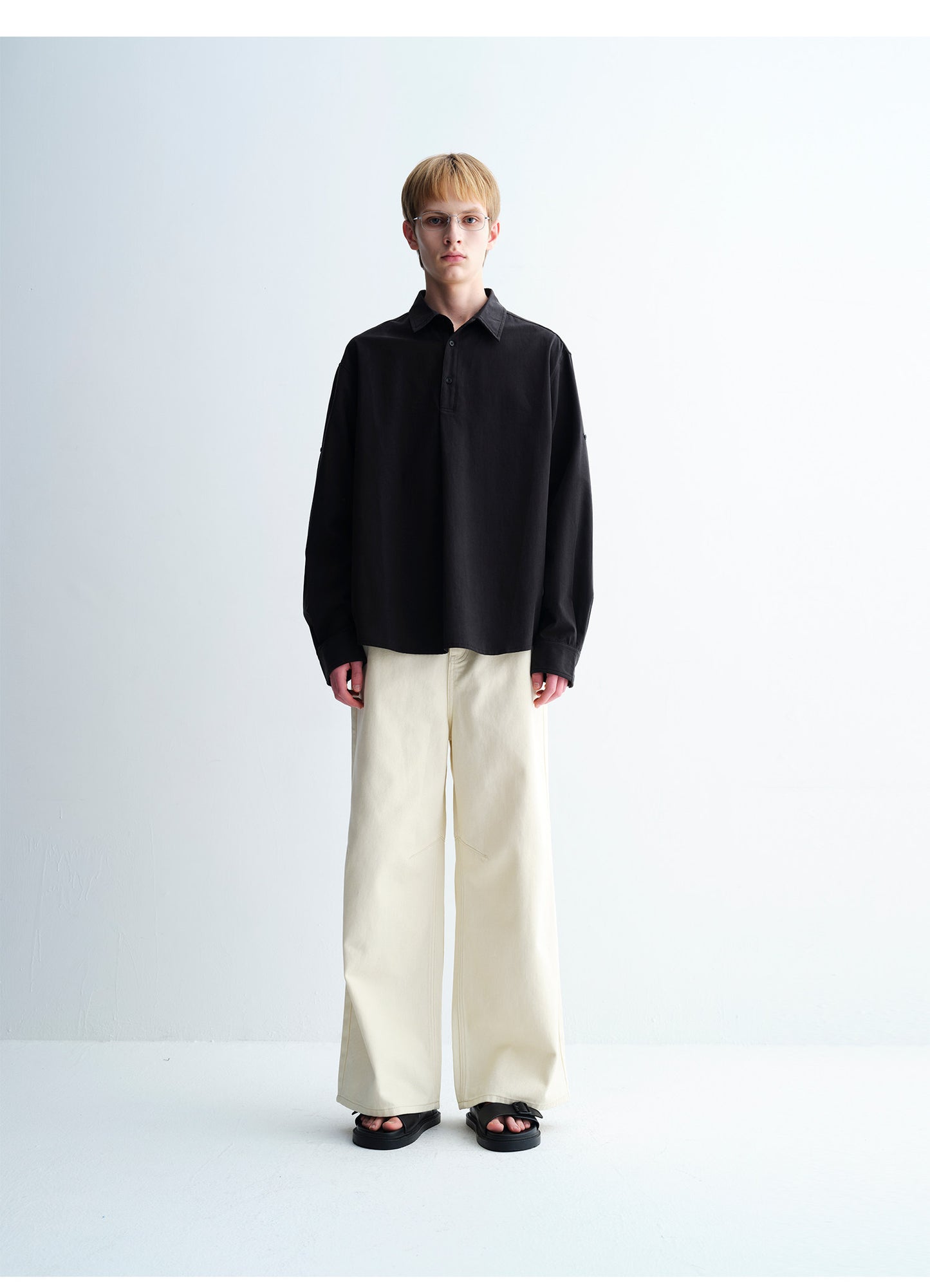 Henry Color Loose-Sleeve Lightweight Shirt