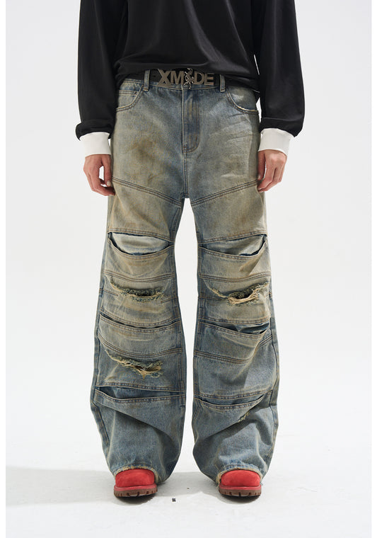 Split Wash Dirty Jeans
