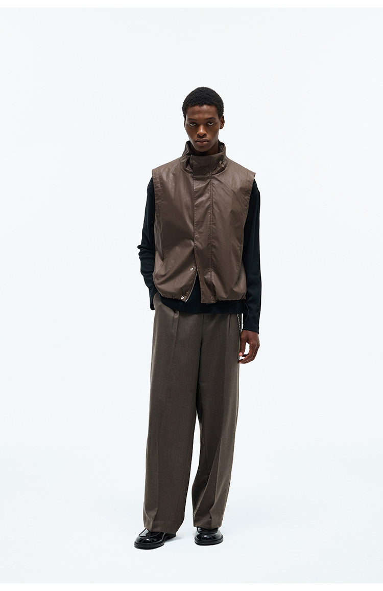 Elastic Waistband Straight Leg Casual Pants