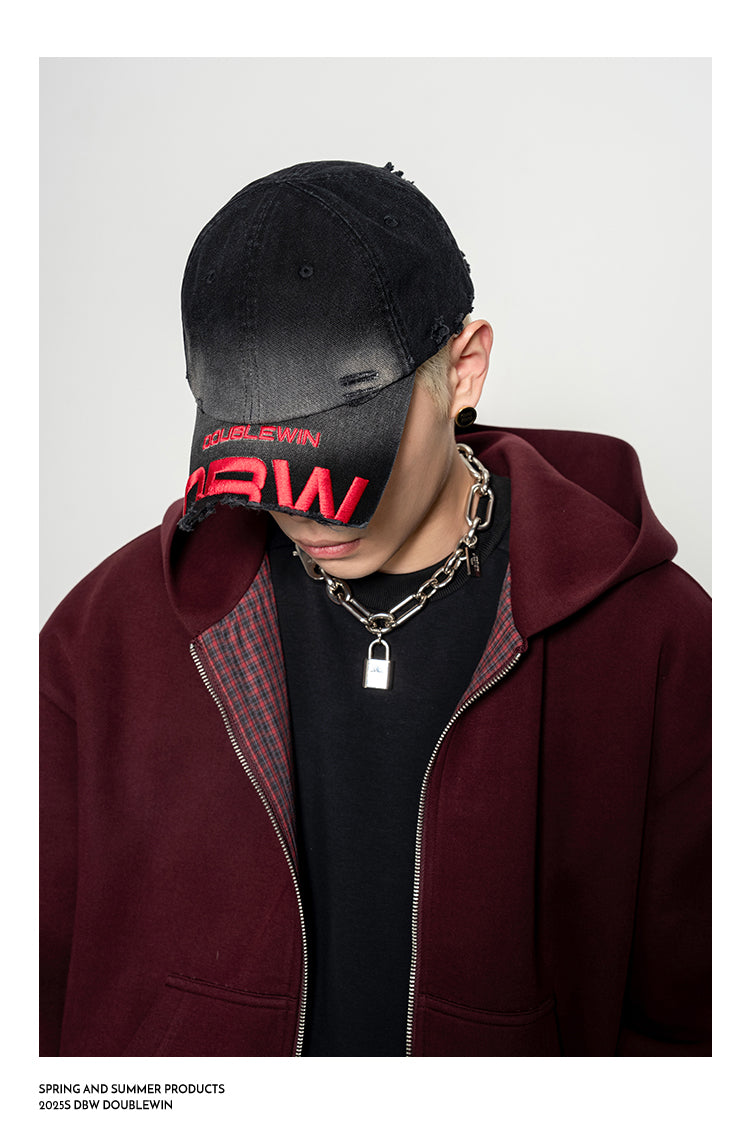 Embroidered Distressed Cap