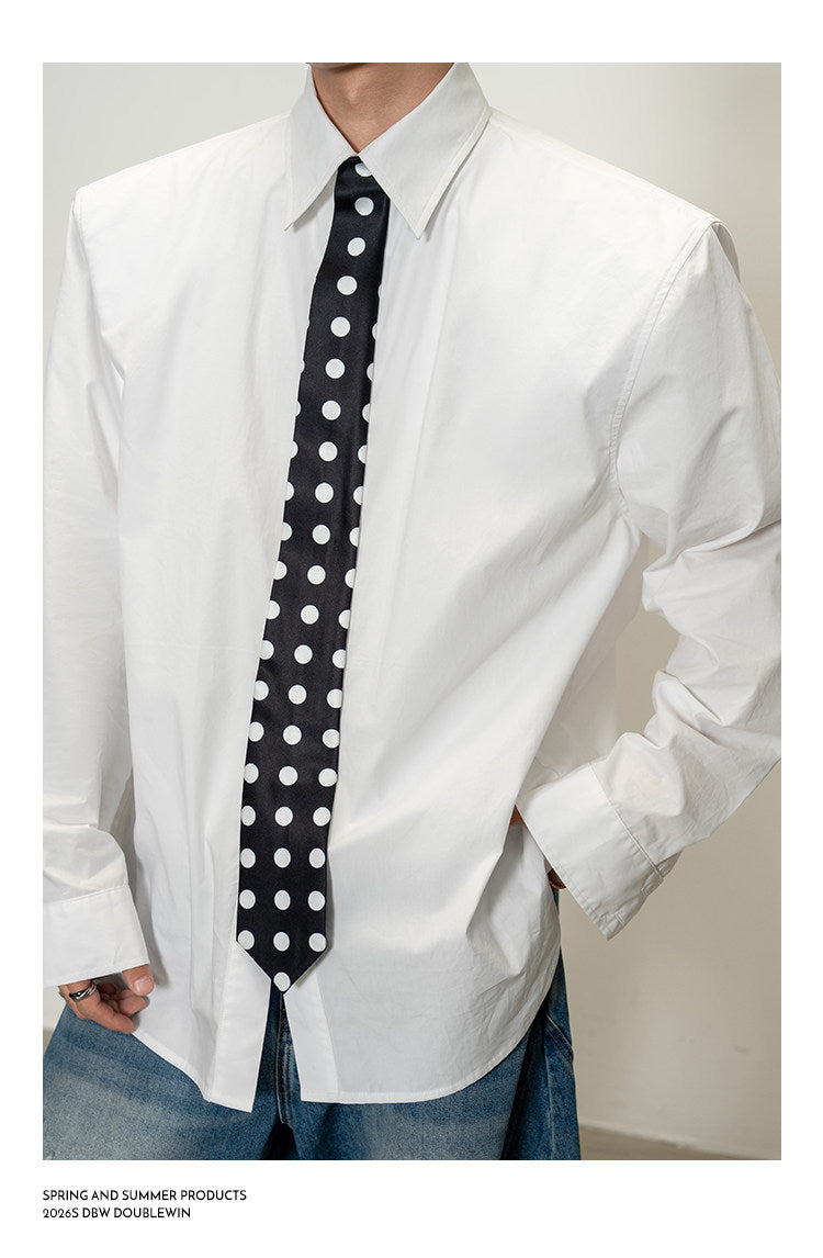 Padded-shoulder shirt