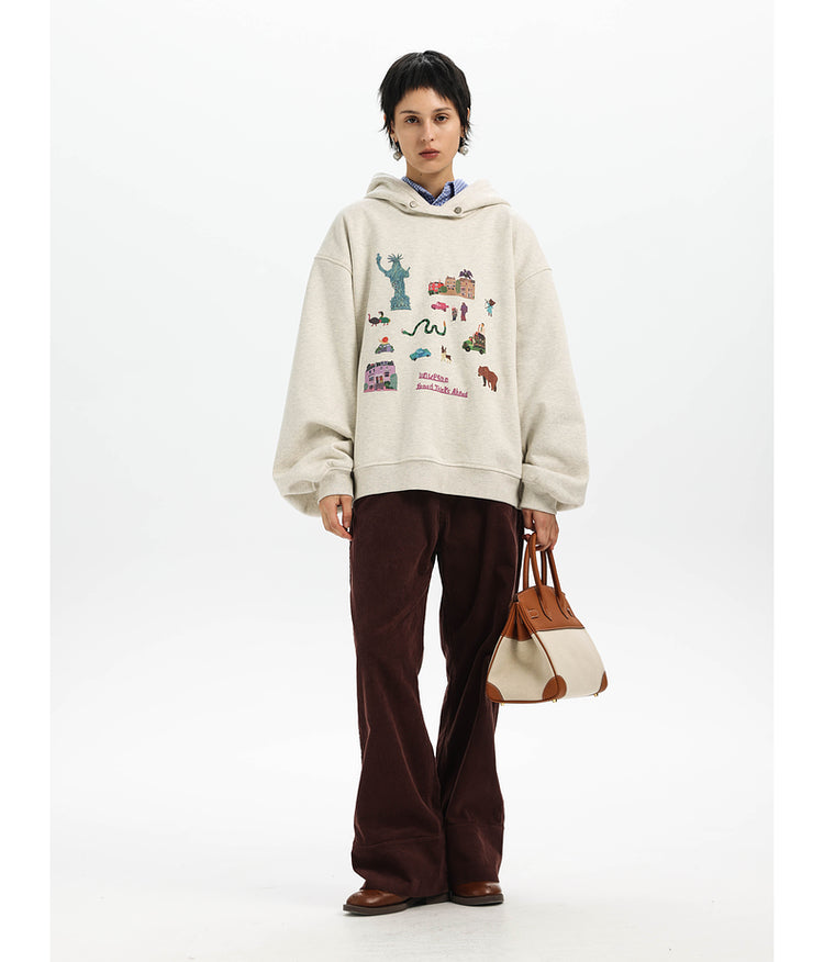 Three-in-one printed sweatshirt