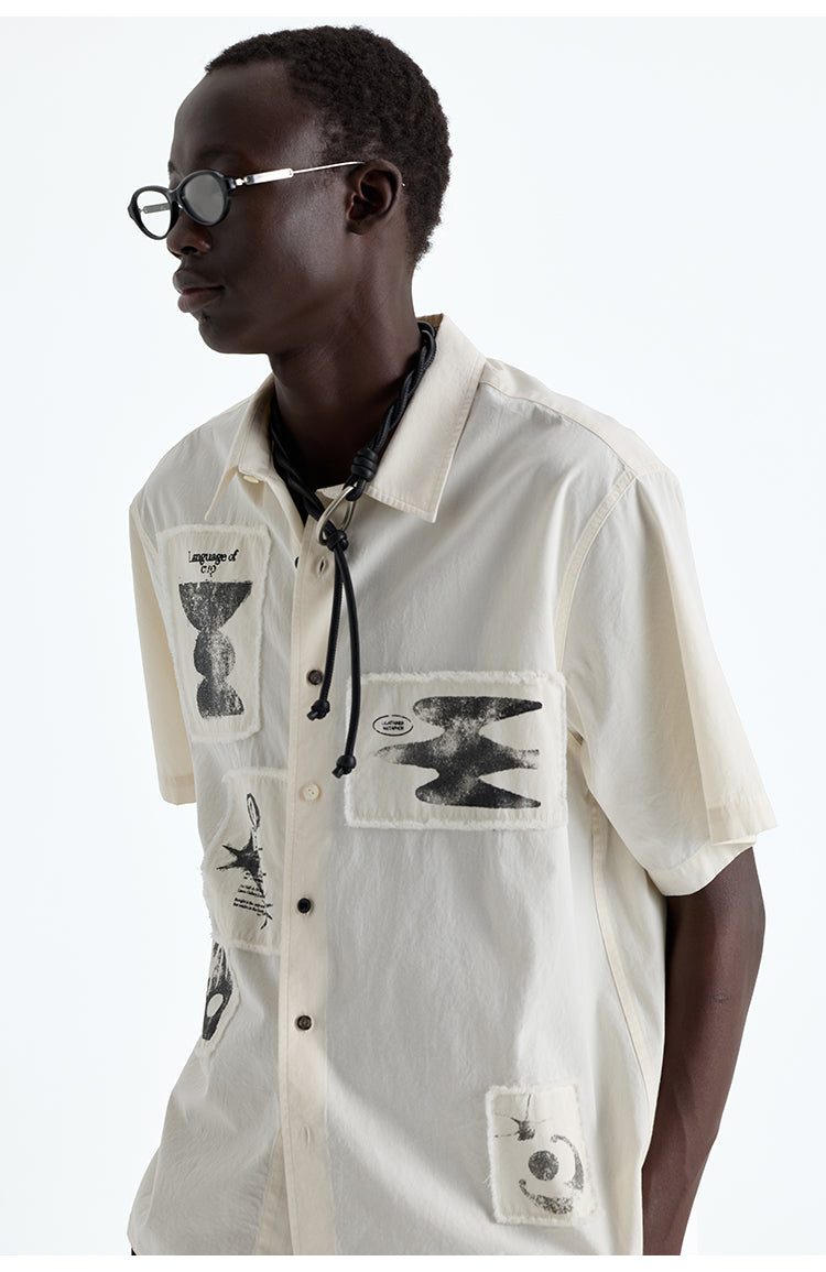 Hand Brush Patch Shirt