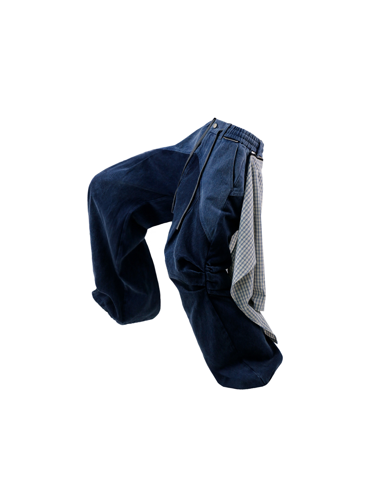Denim Pants with a Removable Back Panel