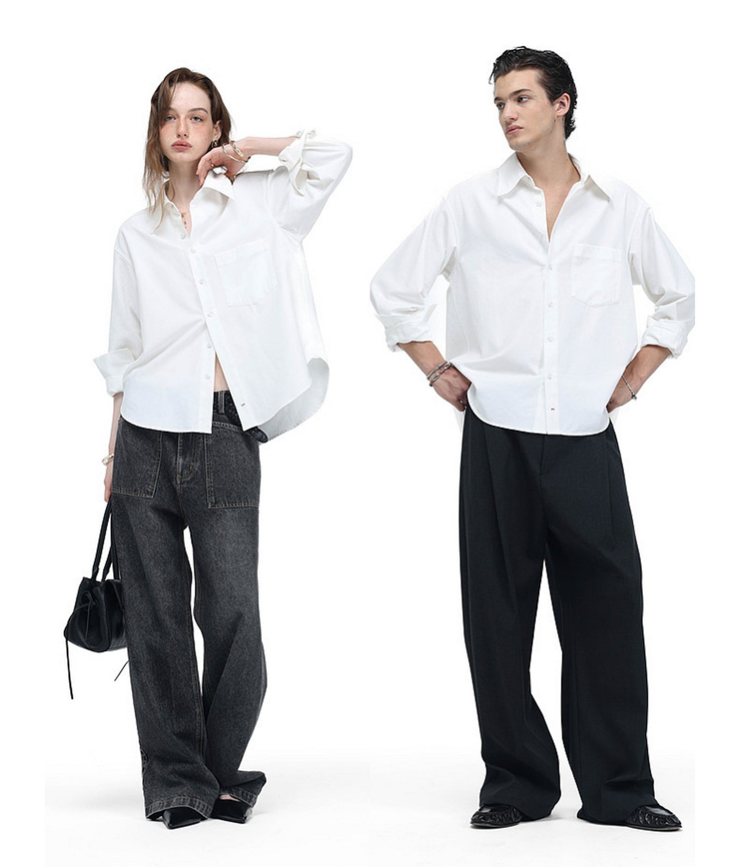 High-End Tailored Long-Silhouette Shirt