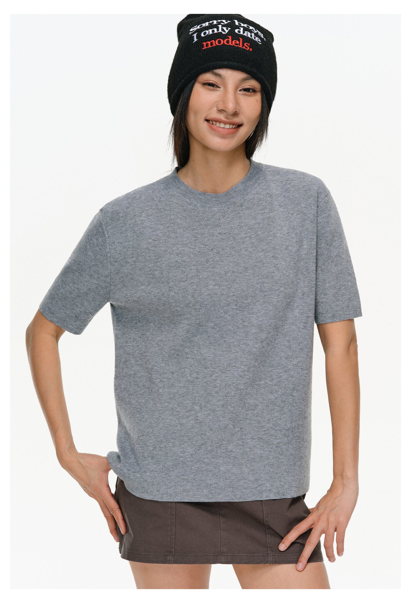 Basic Round Neck Knit Shirt