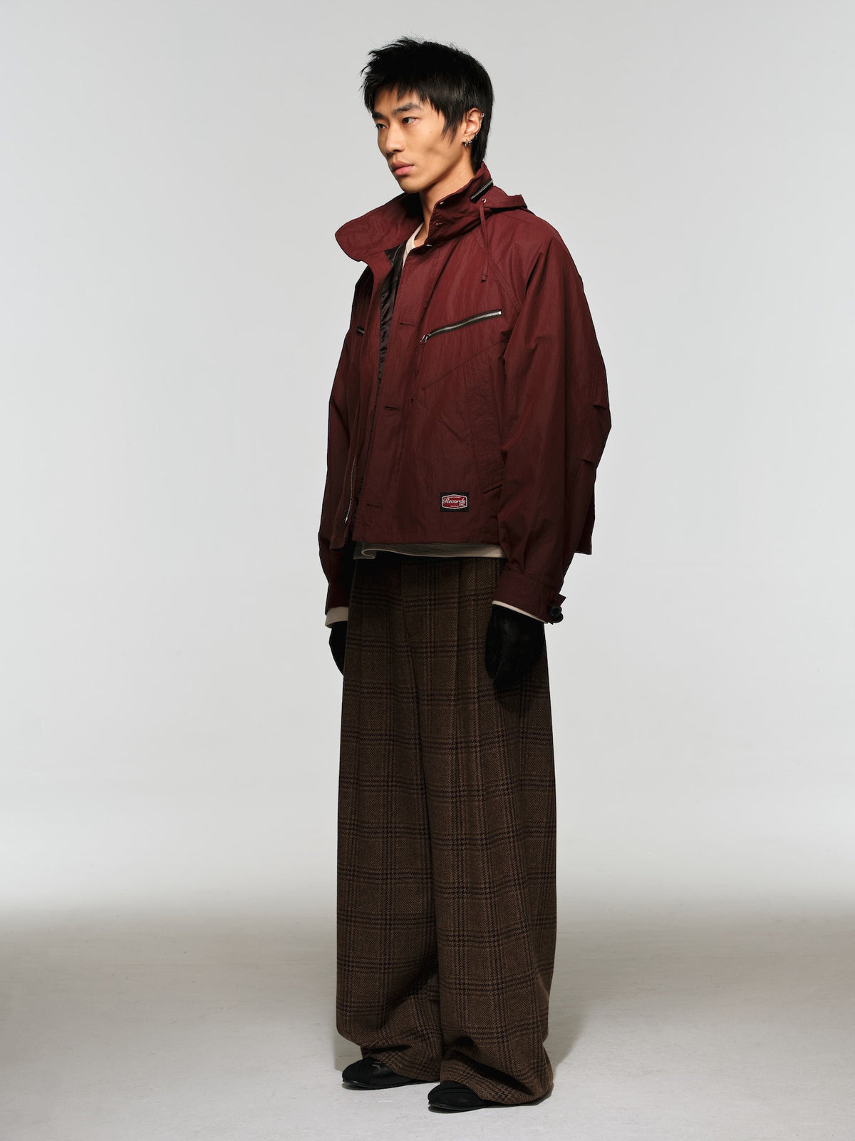 Coated, Wax-Finished Hooded Jacket