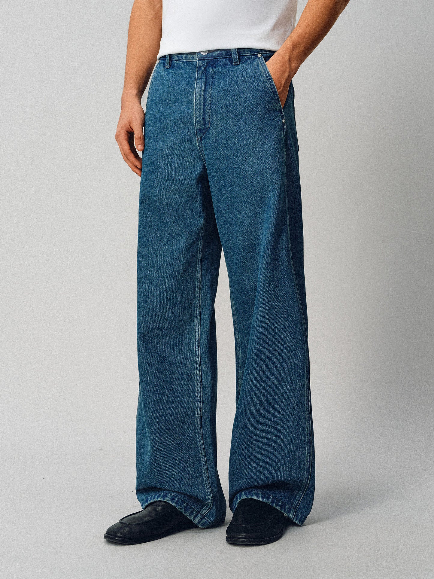 Deconstructed Retro Denim Pants