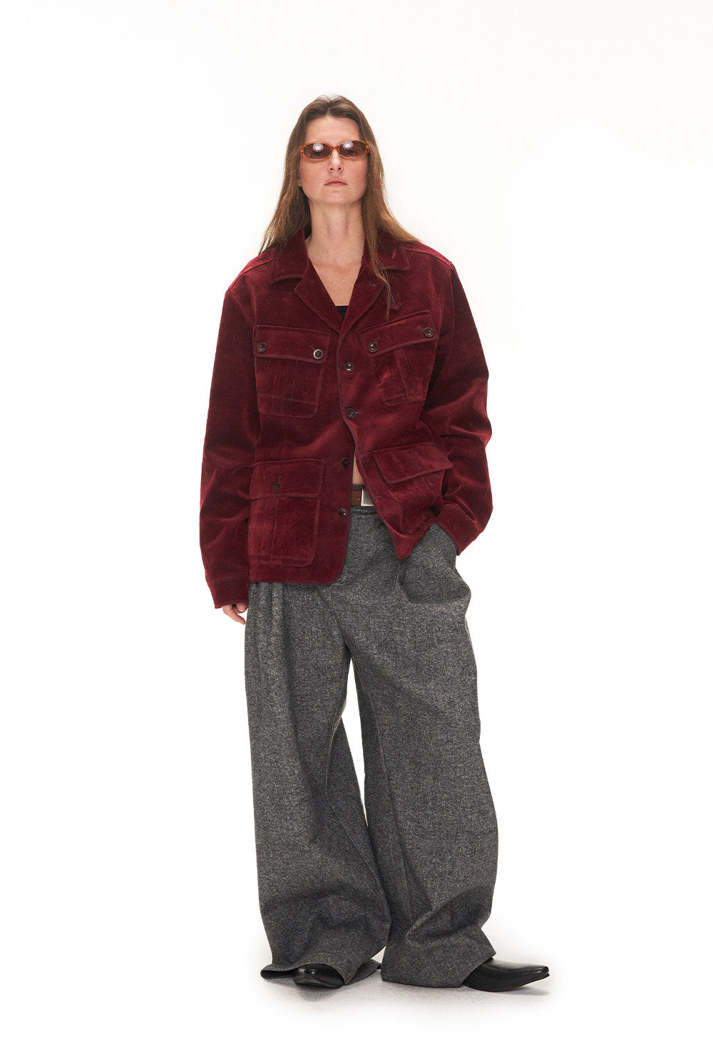 Multi-Pocket Stand-Collar Jacket
