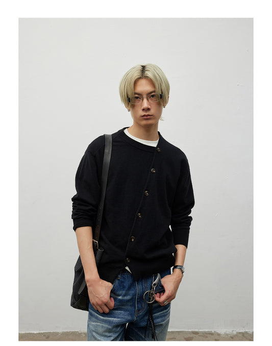 Premium Wool Button-Down Cardigan