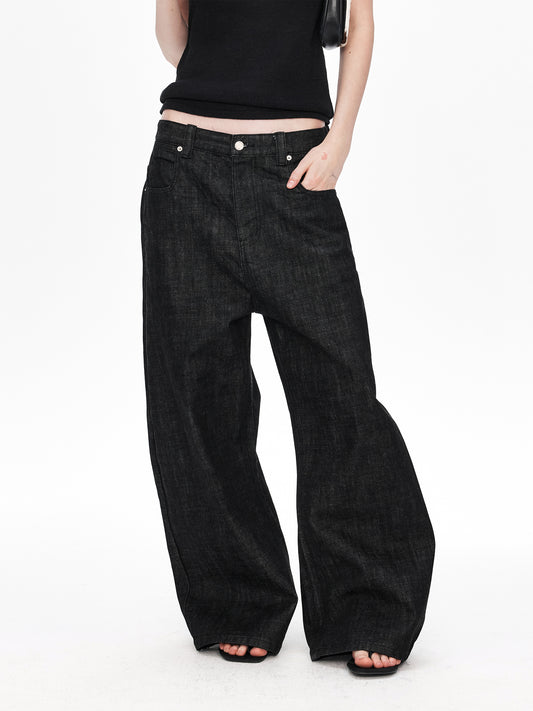 Original Color Jeans with 3D Pattern Cutting