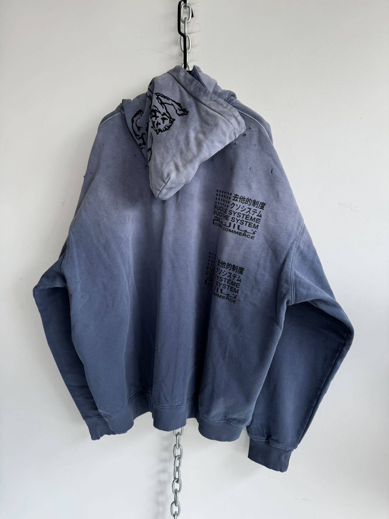Spray-dyed Printed Hoodie