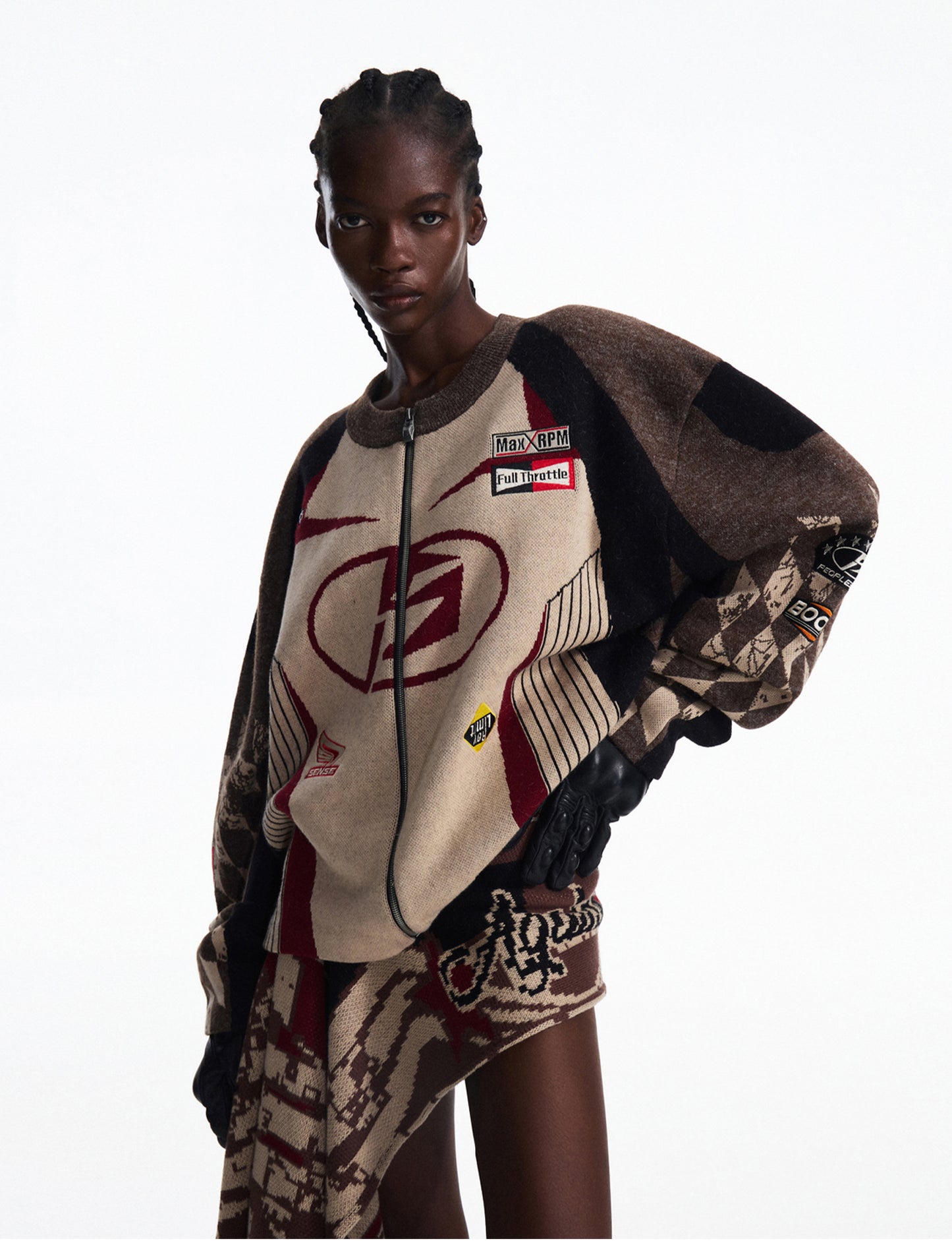 Contrast Color Knit Cardigan