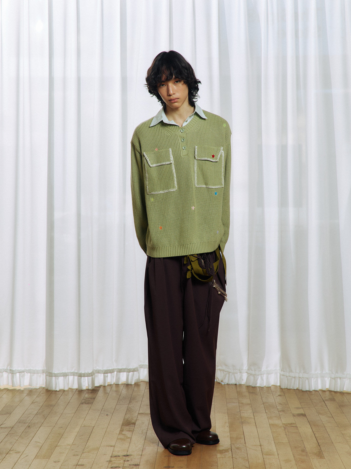 Faux Two-Piece Sweater