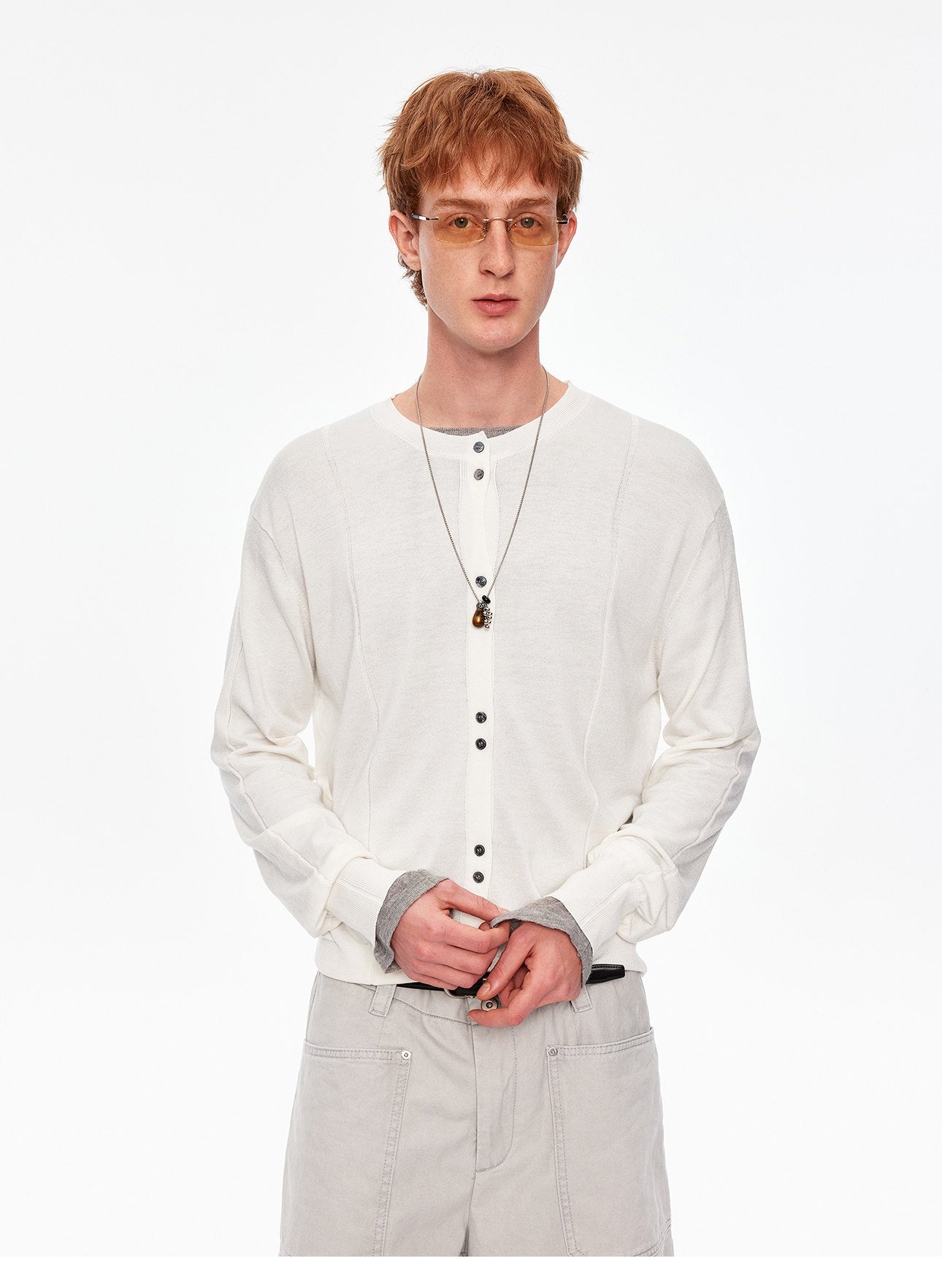 Mulberry Silk-Blend Knit Cardigan