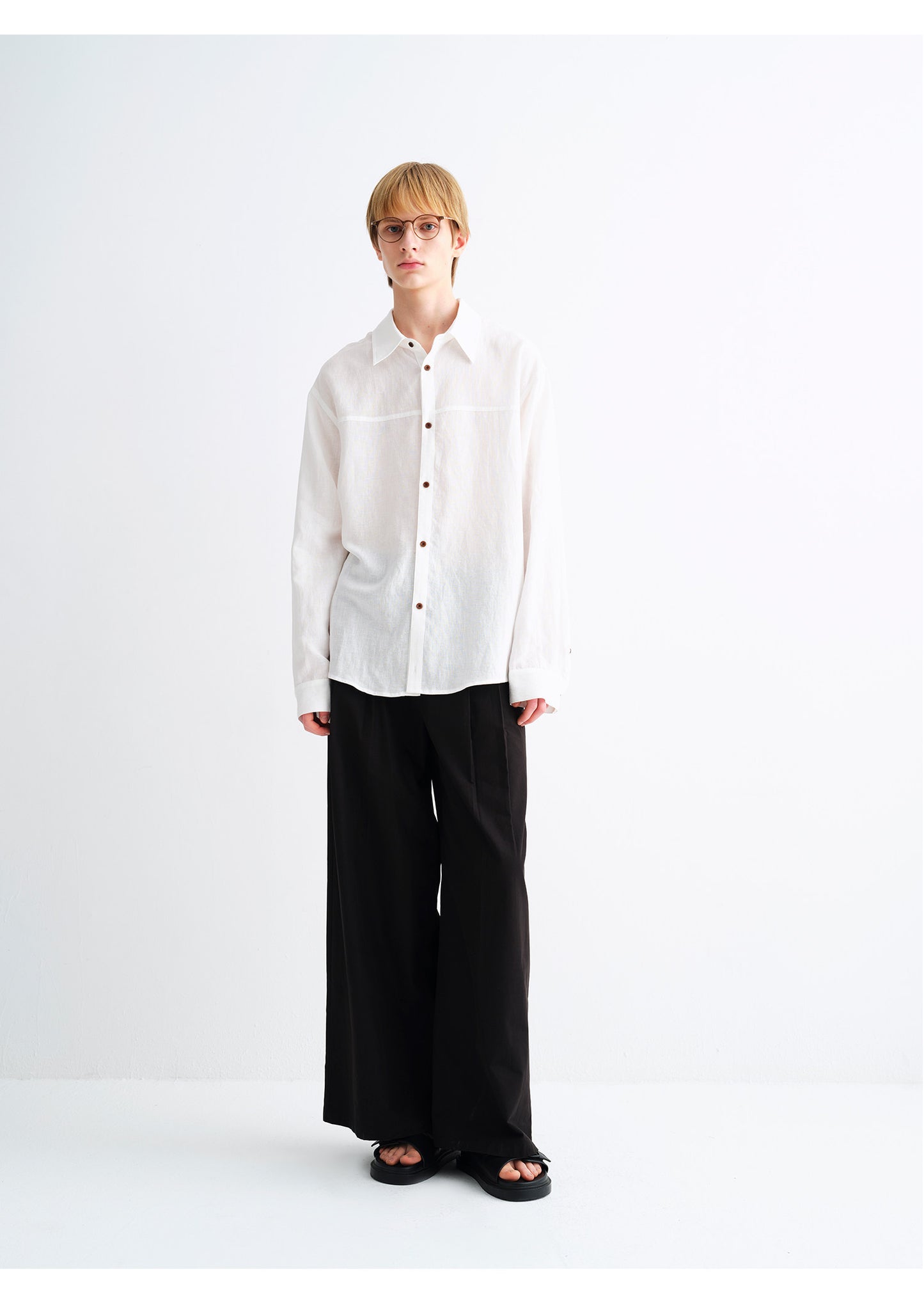 Casual Pants with Elastic Waist and Wide Legs