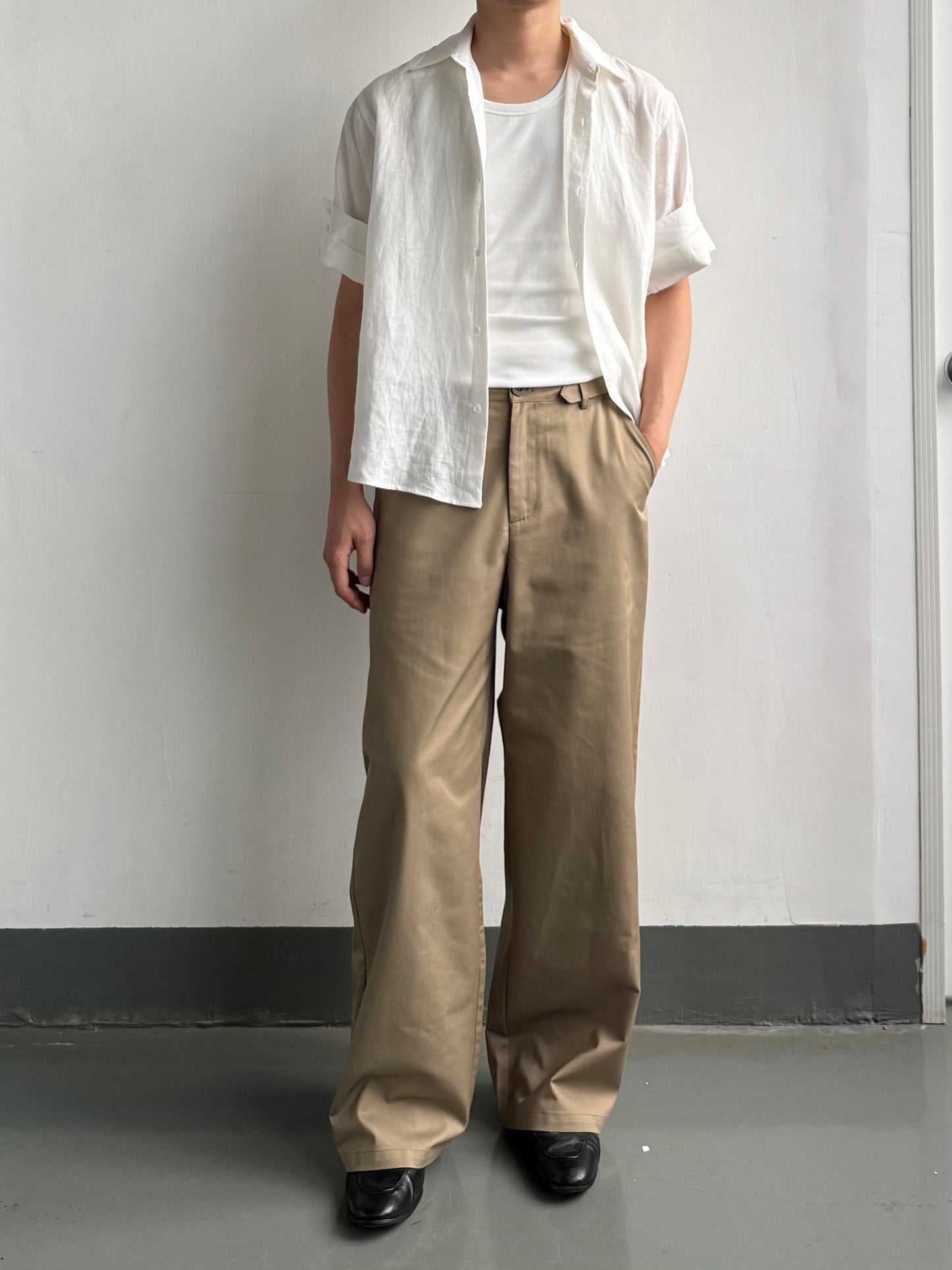 Adjustable Straight-Leg Casual Pants
