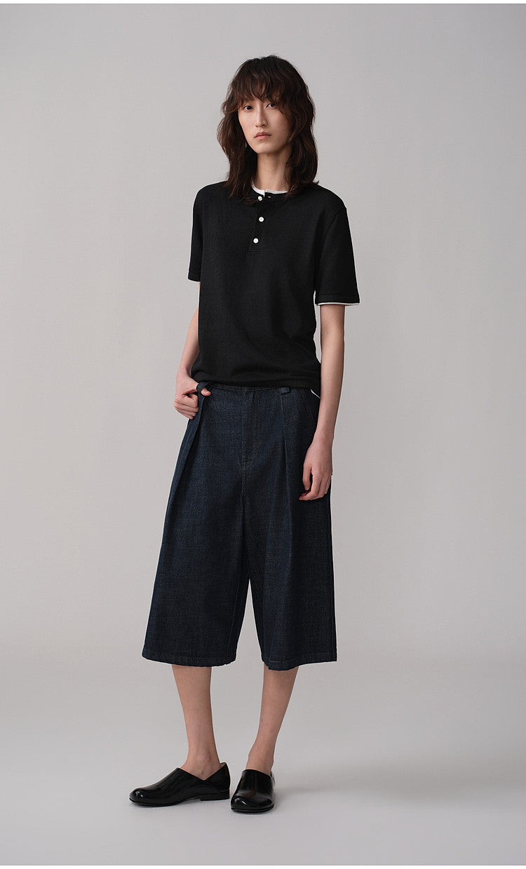 Faux Two-Piece Knit Shirt