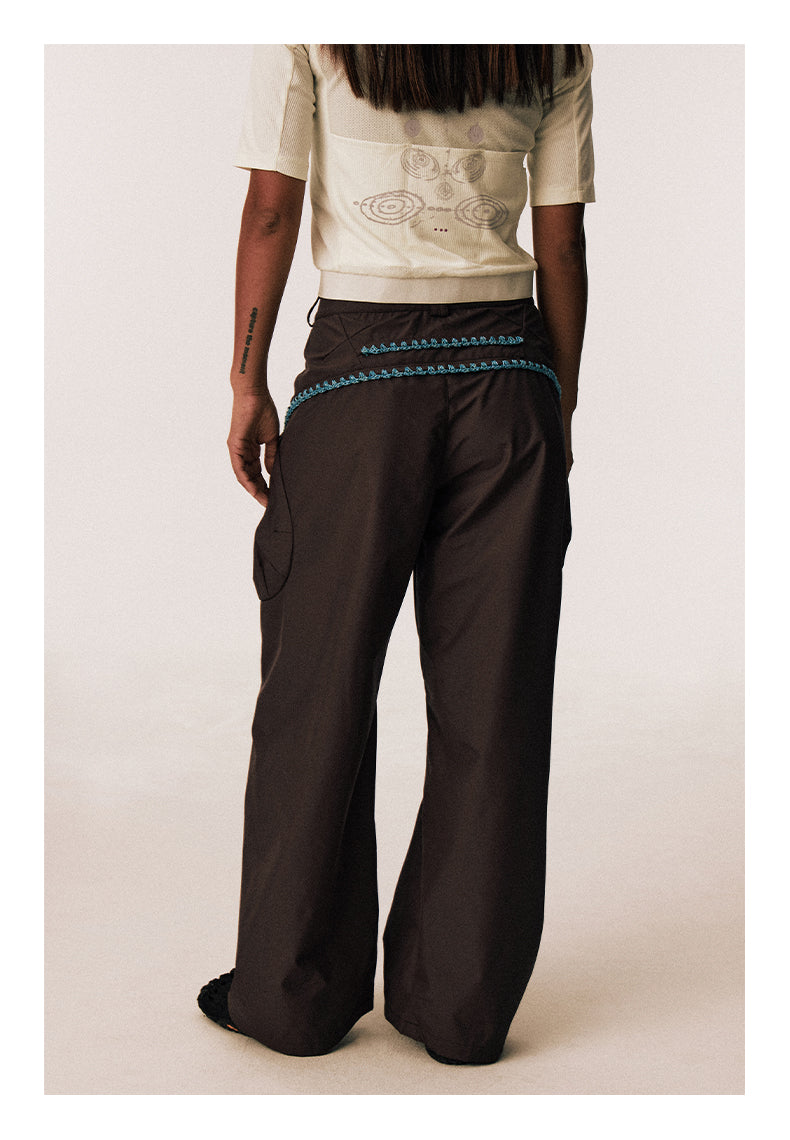 Hand-Knitted Cocoon-Shaped Casual Pants