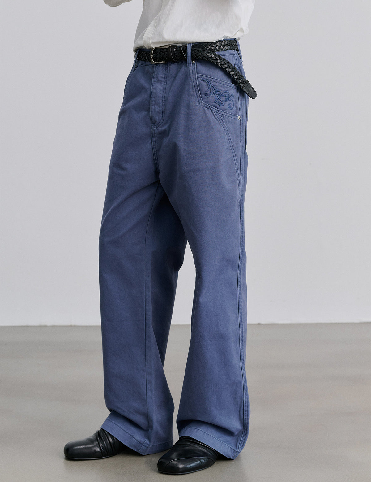 Work Pants with Straight-Wash Finish