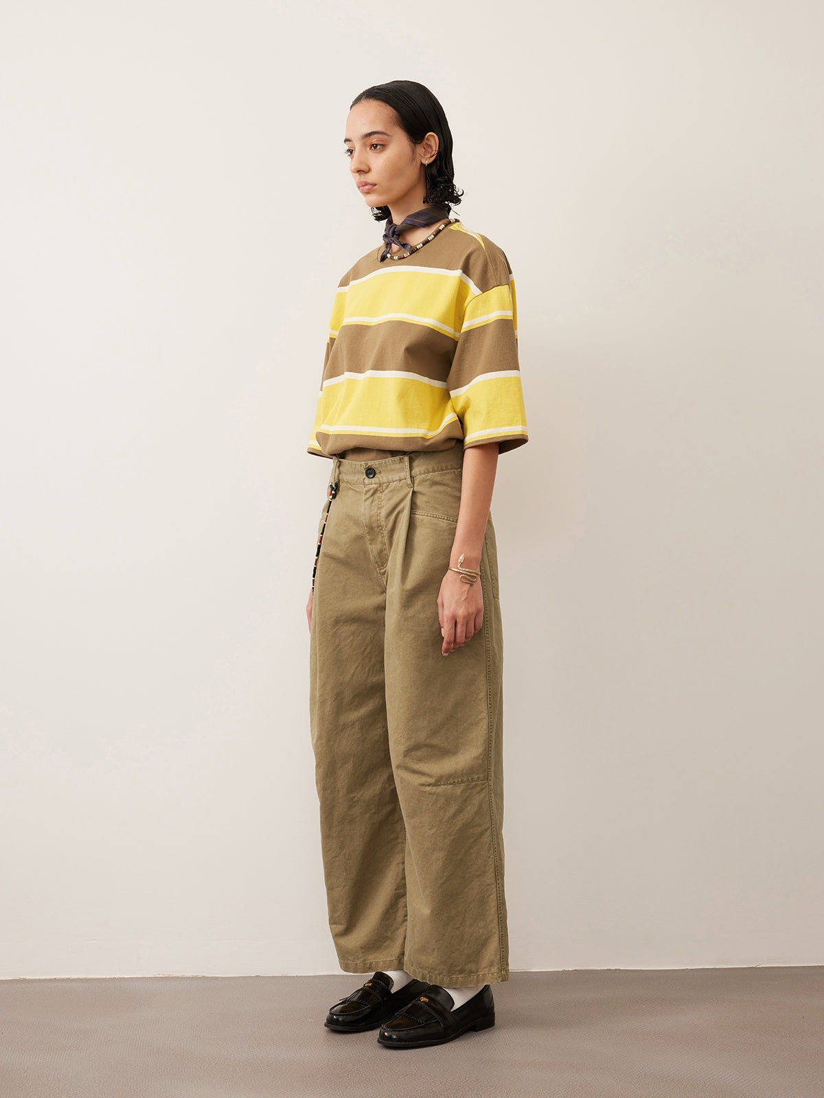 Single Pleated Loose Casual Pants