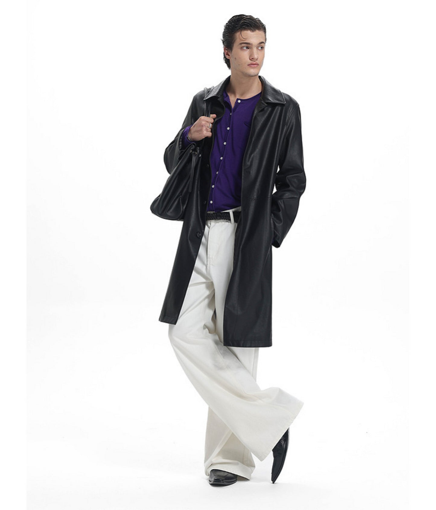 Faux Leather Coat