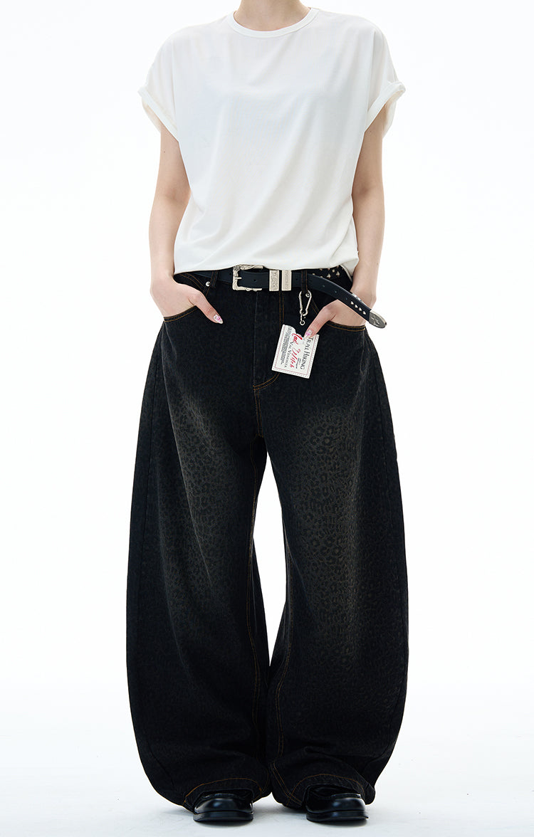 Leopard Print Shimmer Jeans