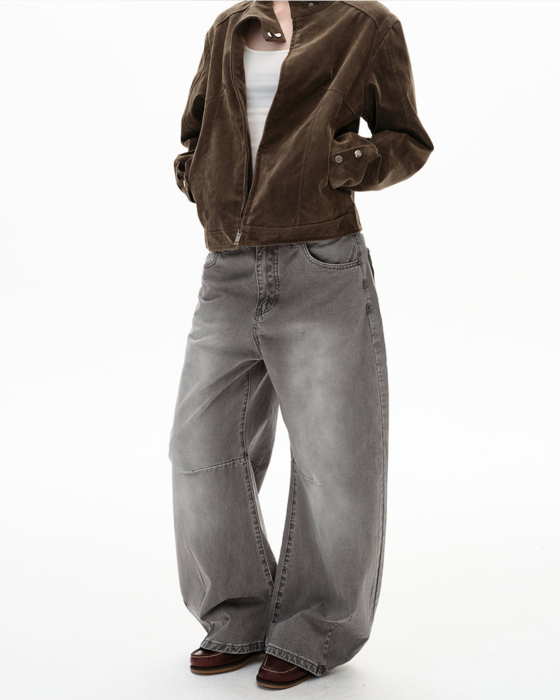 Retro-Washed White Machete Jeans