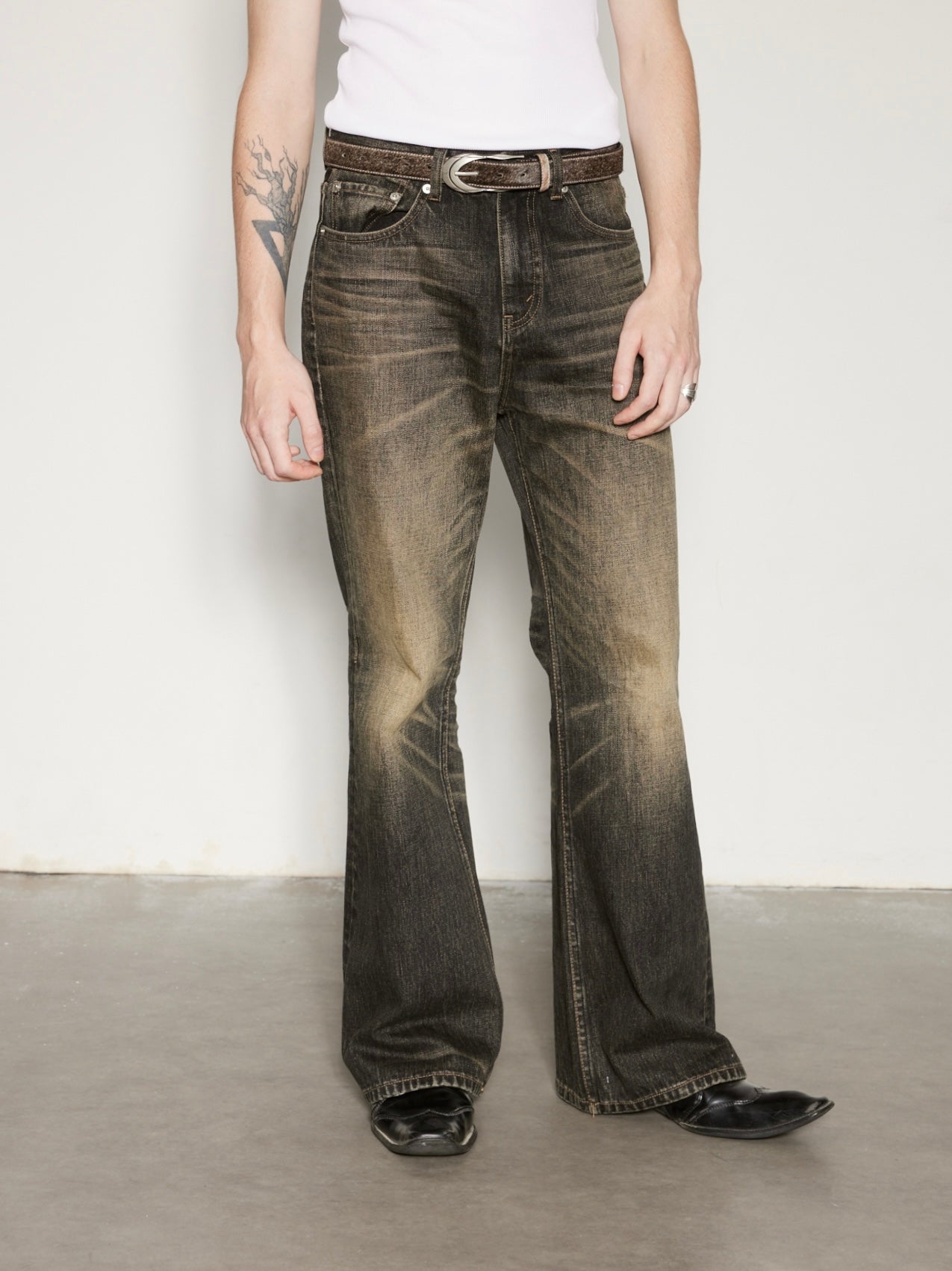 Vintage Loose Bootcut Denim Pants