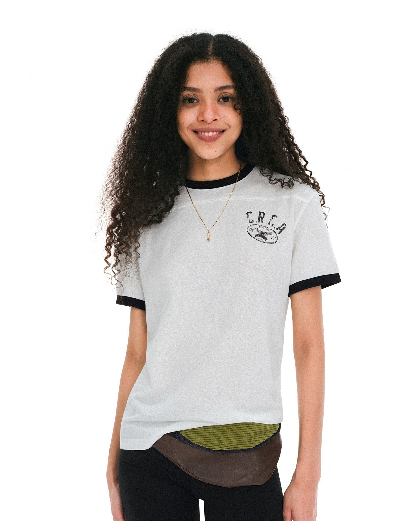 Color-Block Retro Lightweight Linen Jersey T-Shirt