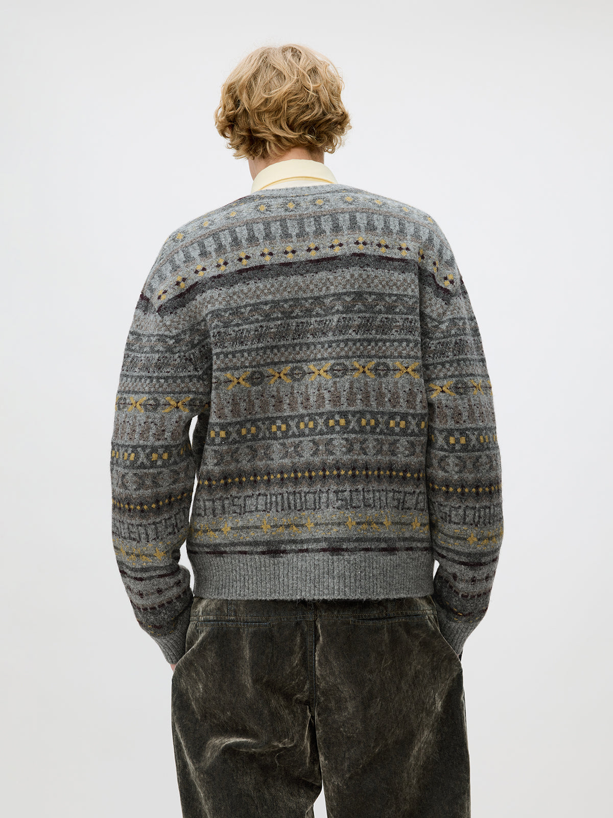 Crew Neck Button-Down Cardigan