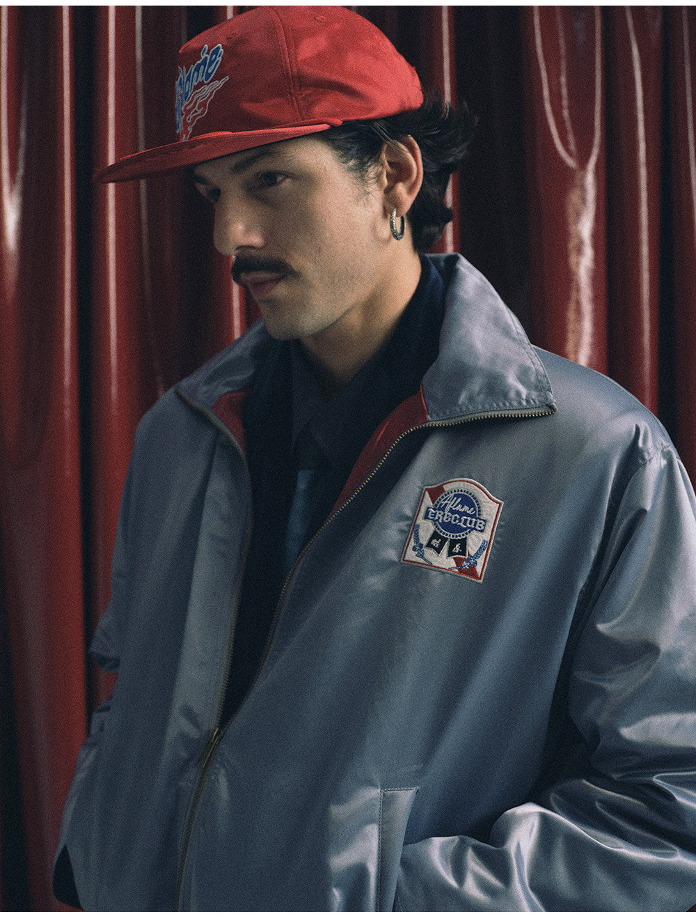 Glossy Nylon Short Jacket