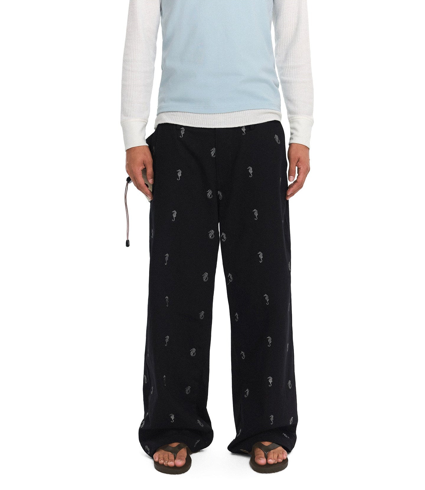 Vintage-Style Embroidered Street Casual Pants