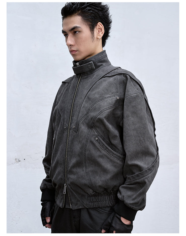 Deconstructed heavy bomber jacket