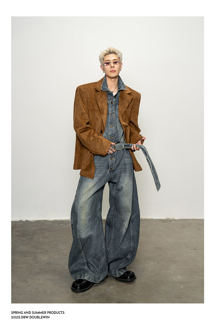 Straight Wide Shoulder Jacket