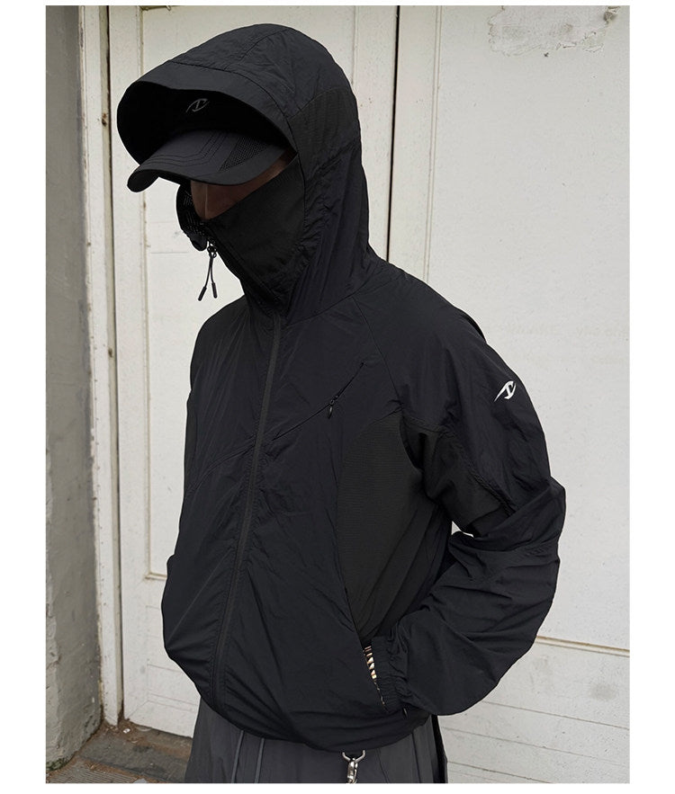 Lightweight breathable jacket with a hood