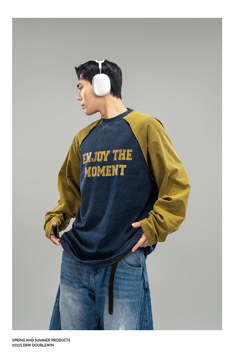 Distressed Raglan T-Shirt