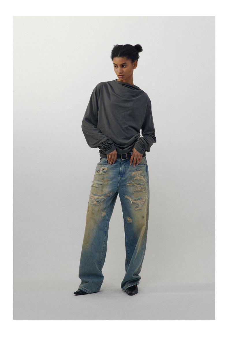 Stacked Pleated T-Shirt