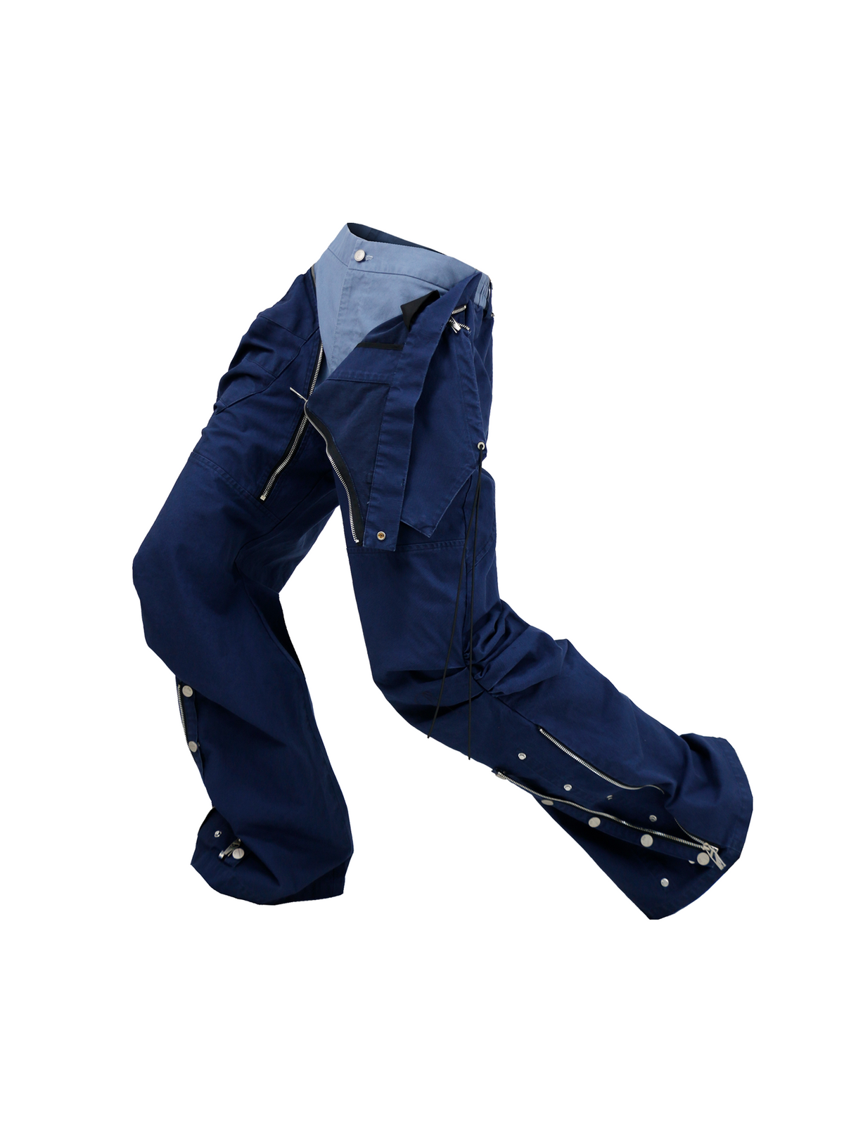 Work Pants with Removable Pleats and Buttons
